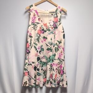 Banana Republic Floral Mini Dress - Pink and Green